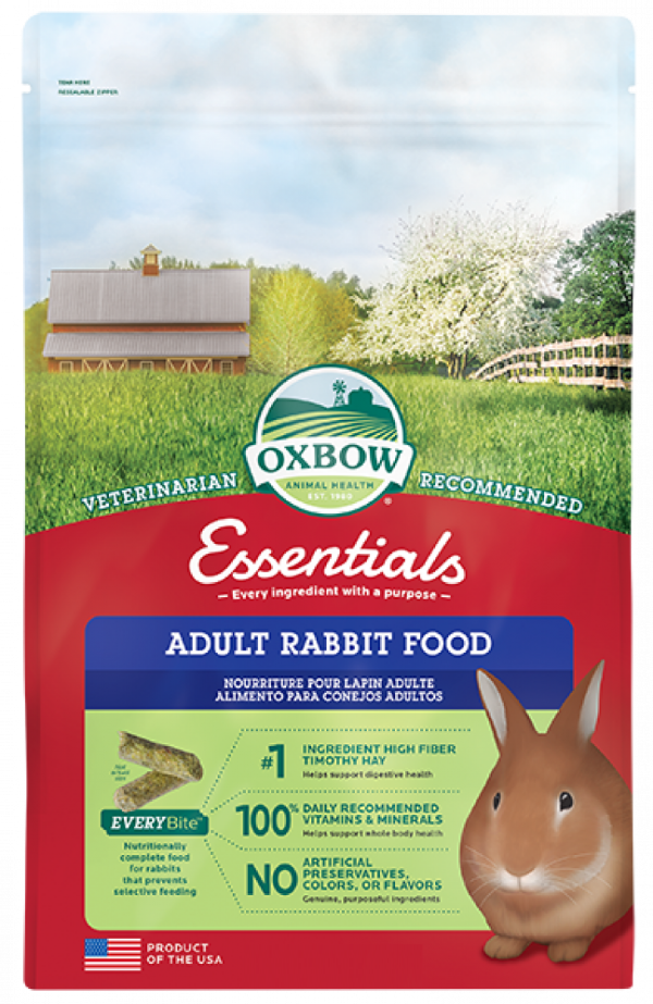 10磅 Oxbow Adult Rabbit Food 成兔淨糧, Bunny Basics/T, 適合 1歲以上成兔食用, 美國製造 (到期日: 8-2024)